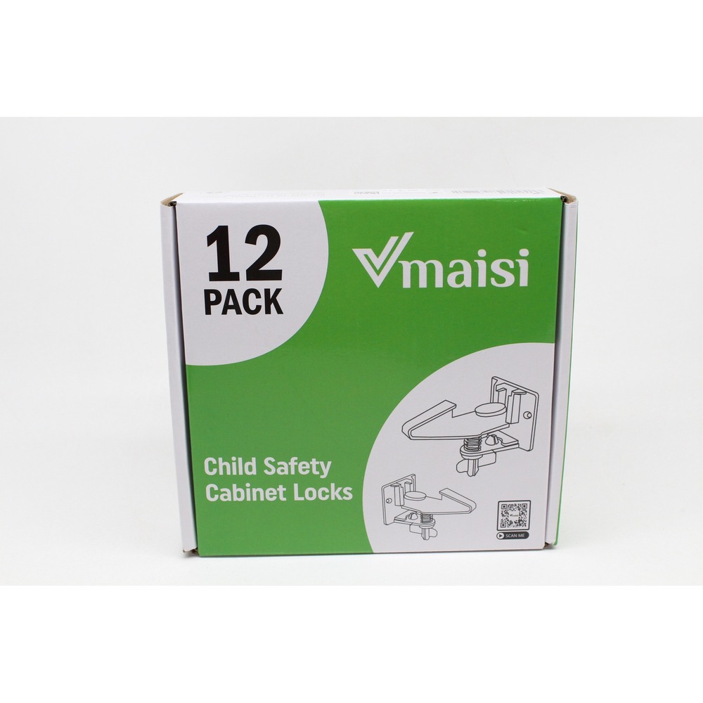 Vmaisi Child Safety Cabinet Locks 12 Pack Adhesive Baby Proofing Latches Slock12